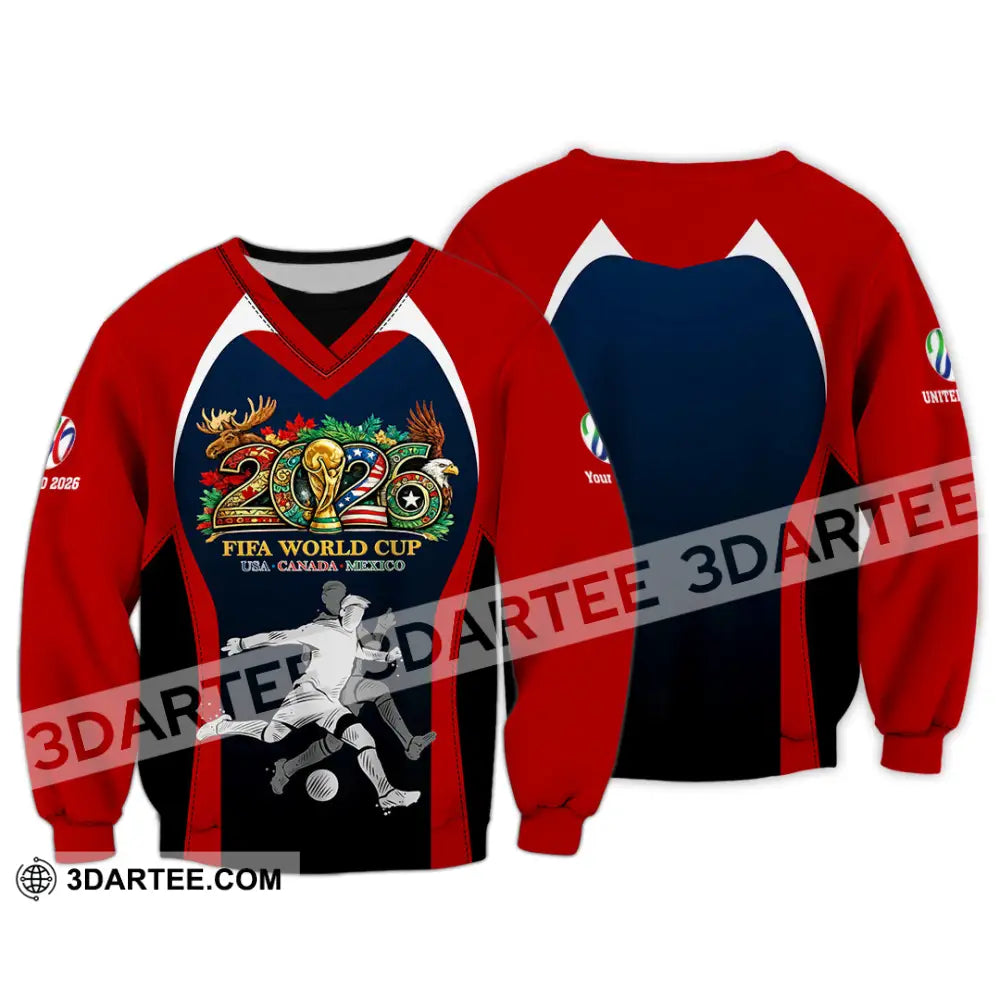 Unisex Shirt - Custom Fifa World Cup 2026 3D Shirt - Long Sleeve / S - T-shirt