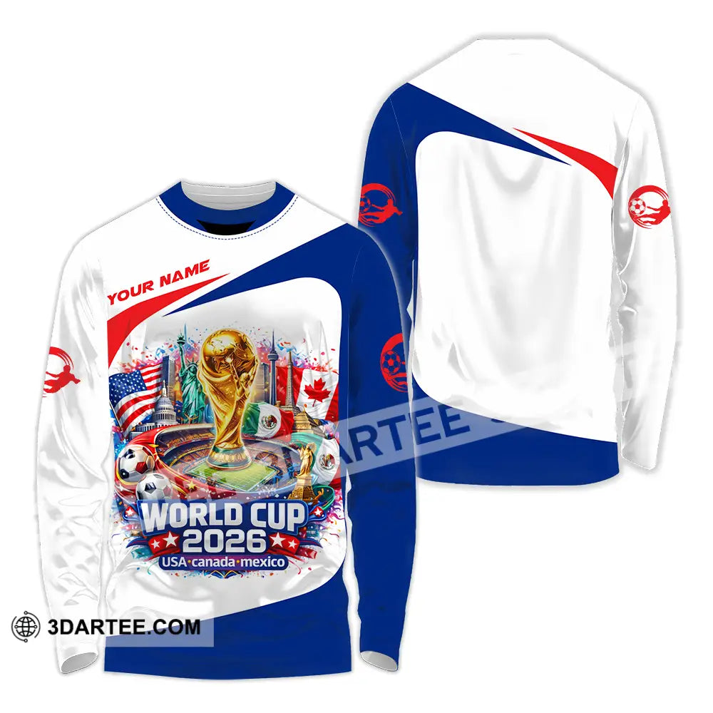 Unisex Shirt - Custom FIFA World Cup 2026 3D Shirt Long Sleeve Shirt / S T-shirt