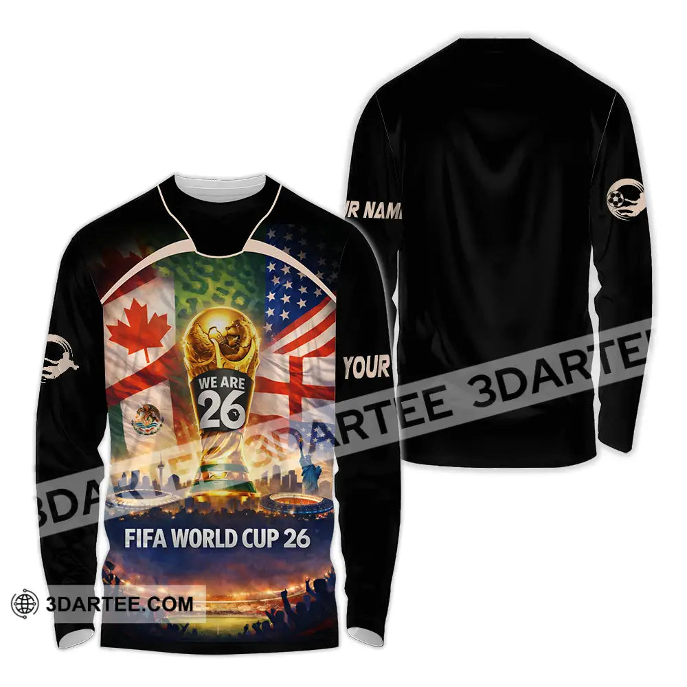 Unisex Shirt - Custom FIFA World Cup 2026 3D Shirt Long Sleeve Shirt / S T-shirt