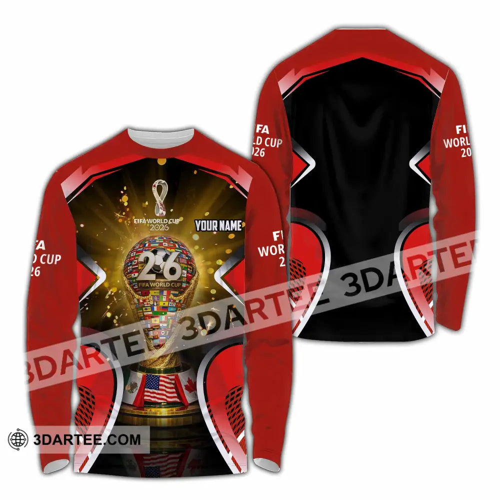 Unisex Shirt - Custom Fifa World Cup 2026 3D Shirt - Long Sleeve Shirt / S - T-shirt