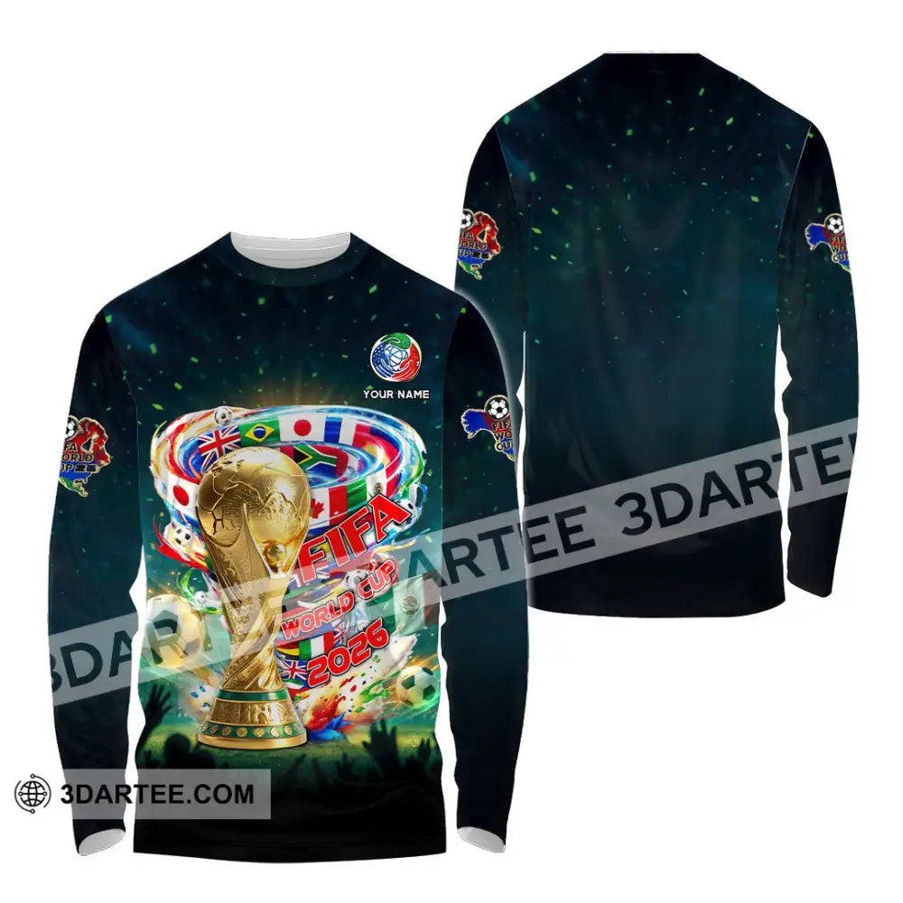 Unisex Shirt - Custom FIFA World Cup 2026 3D Shirt Long Sleeve Shirt / S T-shirt