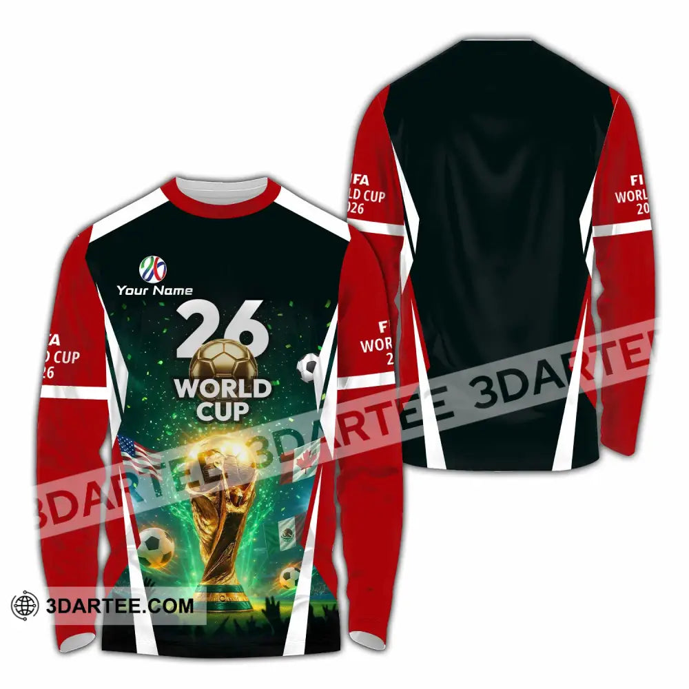 Unisex Shirt - Custom Fifa World Cup 2026 3D Shirt Long Sleeve Shirt / S T-shirt