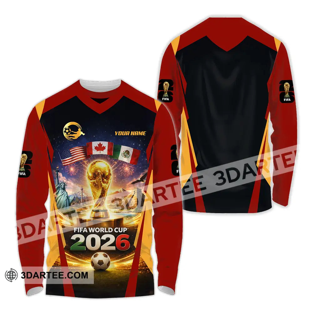 Unisex Shirt - Custom Fifa World Cup 2026 3D Shirt Long Sleeve Shirt / S T-shirt