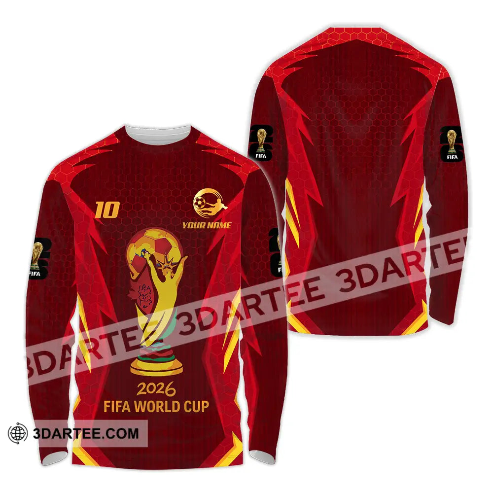 Unisex Shirt - Custom FIFA World Cup 2026 3D Shirt Long Sleeve Shirt / S T-shirt