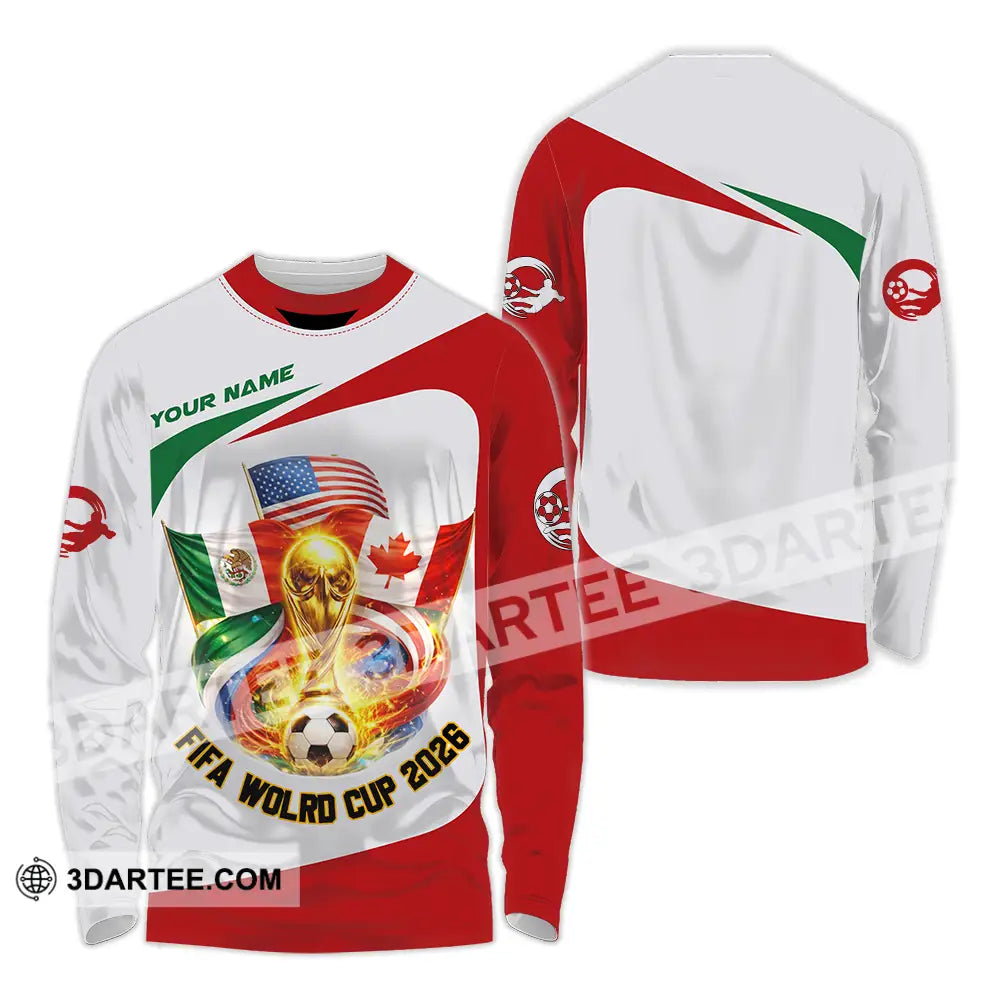 Unisex Shirt - Custom FIFA World Cup 2026 3D Shirt Long Sleeve Shirt / S T-shirt
