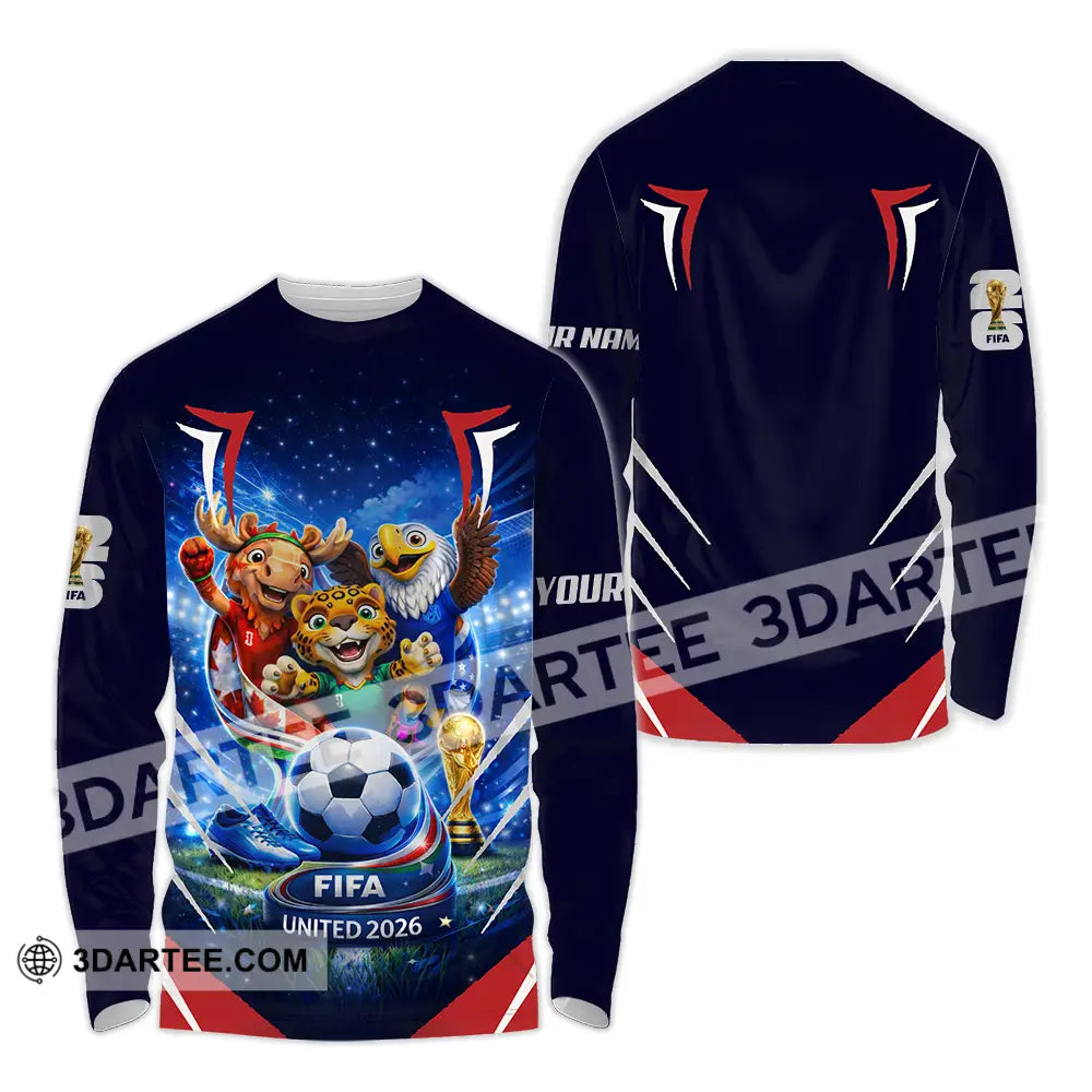 Unisex Shirt - Custom FIFA World Cup 2026 3D Shirt Long Sleeve Shirt / S T-shirt