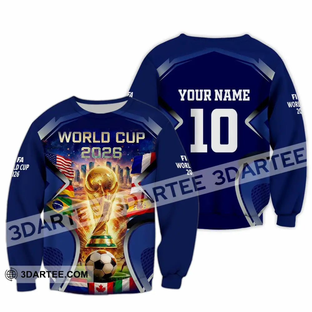 Unisex Shirt - Custom FIFA World Cup 2026 3D Shirt Long Sleeve / S T-shirt