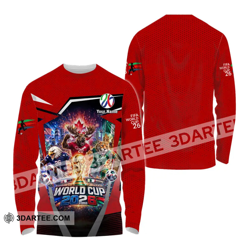Unisex Shirt - Custom Fifa World Cup 2026 3D Shirt - Long Sleeve Shirt / S - T-shirt