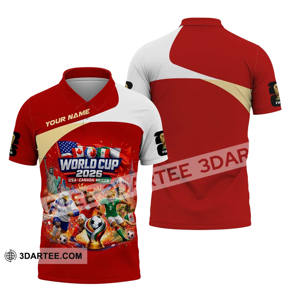 Unisex Shirt - Custom FIFA World Cup 2026 3D Shirt Polo Shirt / S T-shirt