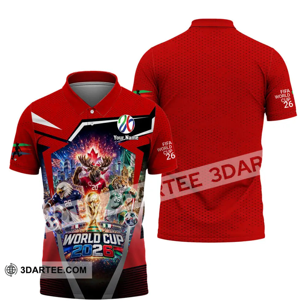 Unisex Shirt - Custom Fifa World Cup 2026 3D Shirt - Polo Shirt / S - T-shirt