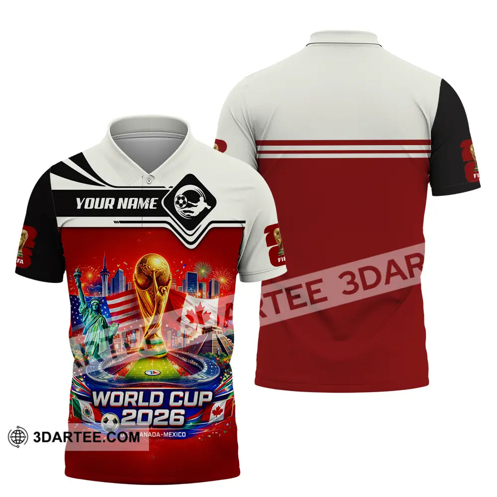 Unisex Shirt - Custom FIFA World Cup 2026 3D Shirt Polo Shirt / S T-shirt
