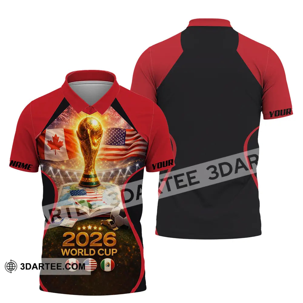 Unisex Shirt - Custom FIFA World Cup 2026 3D Shirt Polo Shirt / S T-shirt
