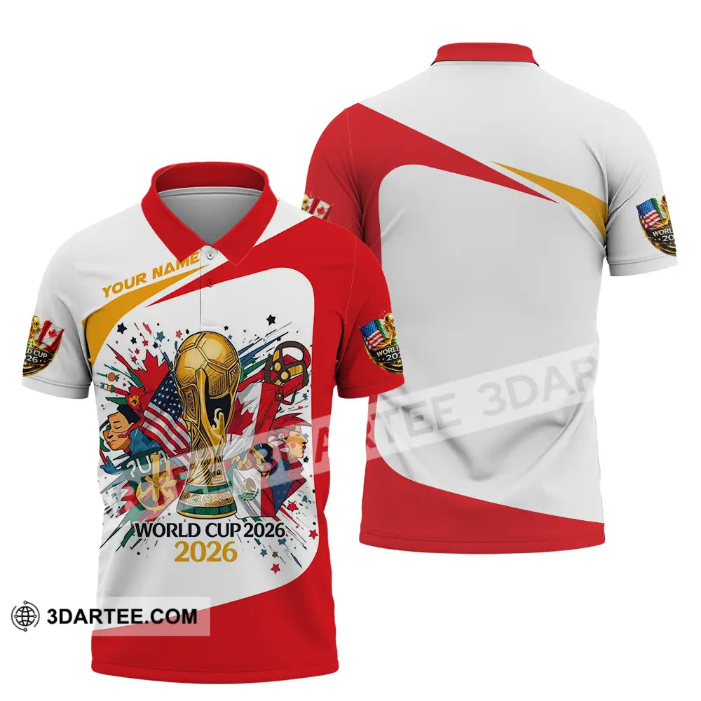 Unisex Shirt - Custom FIFA World Cup 2026 3D Shirt Polo Shirt / S T-shirt