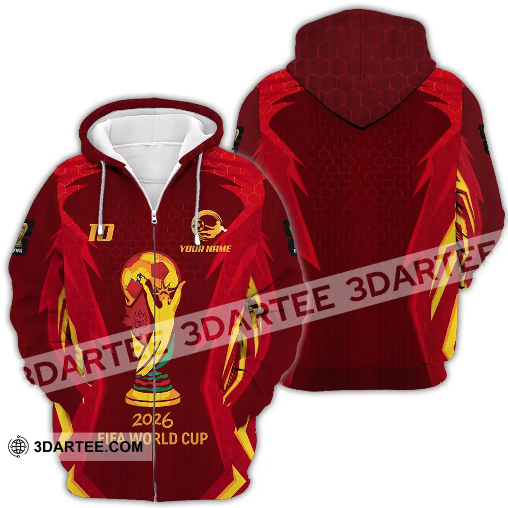 Unisex Shirt - Custom FIFA World Cup 2026 3D Shirt Zipper Hoodie / S T-shirt