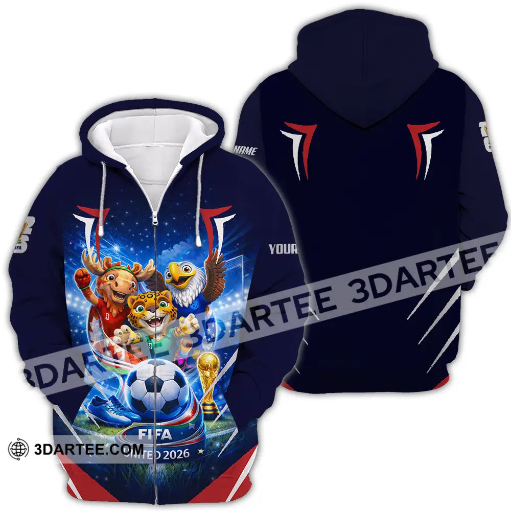 Unisex Shirt - Custom FIFA World Cup 2026 3D Shirt Zipper Hoodie / S T-shirt