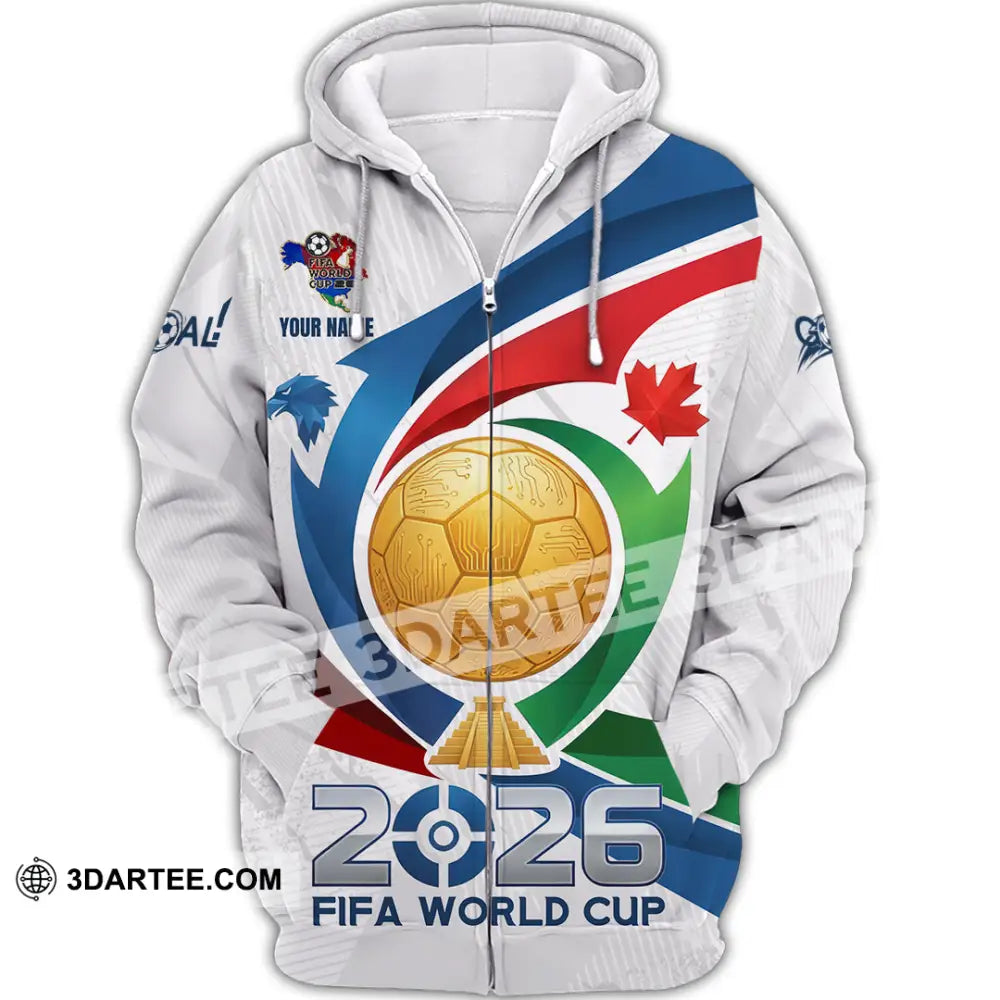 Unisex Shirt - Custom FIFA World Cup 2026 3D Shirt Zipper Hoodie / S T-shirt
