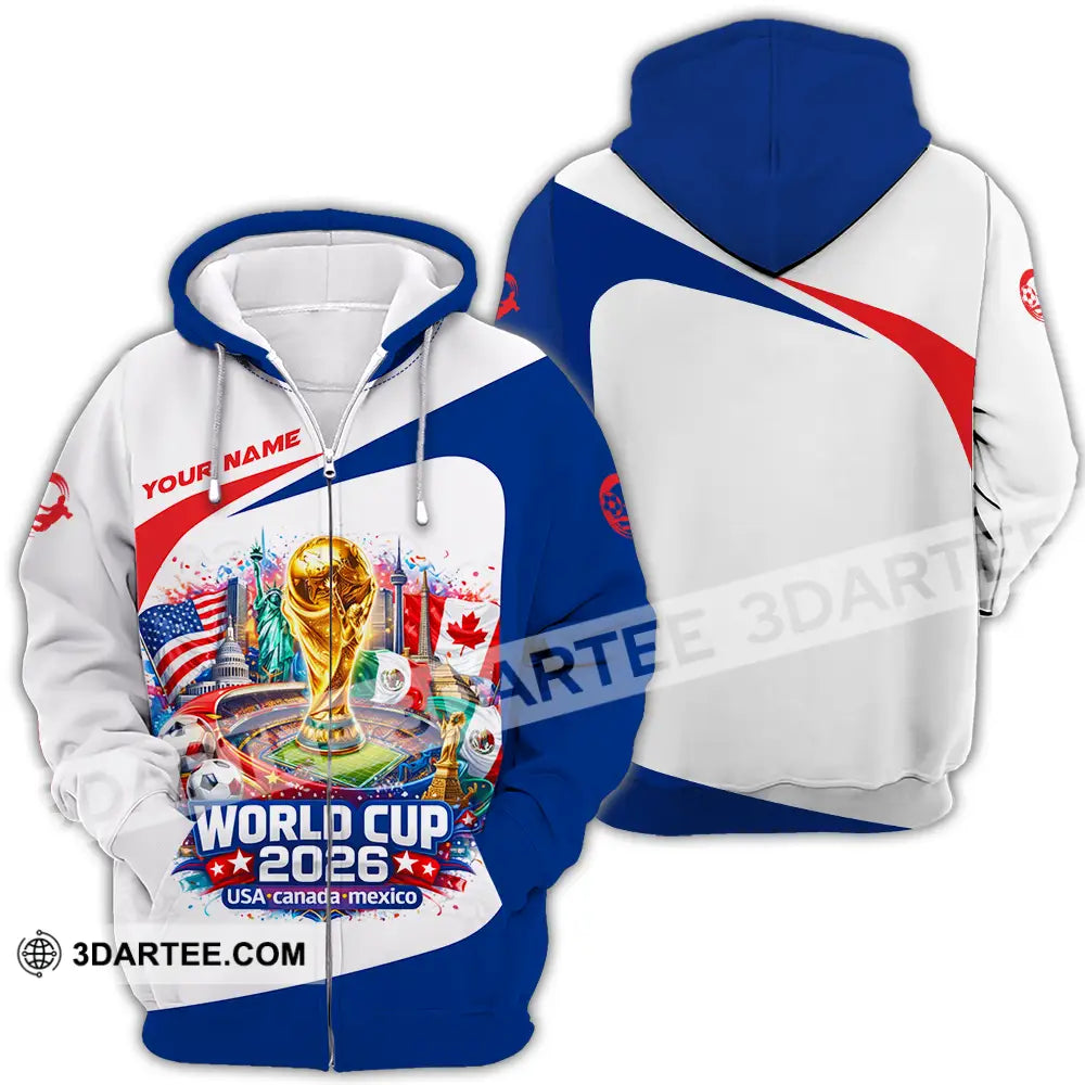Unisex Shirt - Custom FIFA World Cup 2026 3D Shirt Zipper Hoodie / S T-shirt