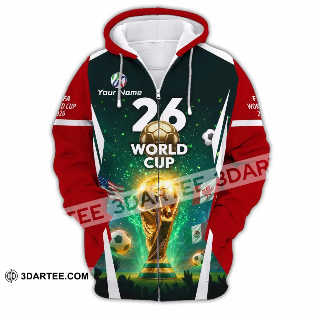 Unisex Shirt - Custom Fifa World Cup 2026 3D Shirt Zipper Hoodie / S T-shirt