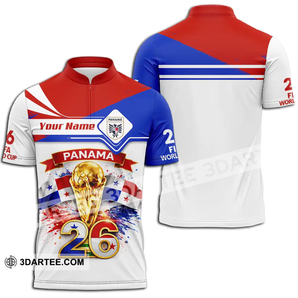 Unisex Shirt - Custom Fifa World Cup 2026 3D Shirt - Zipper Polo Shirt / S - T-shirt
