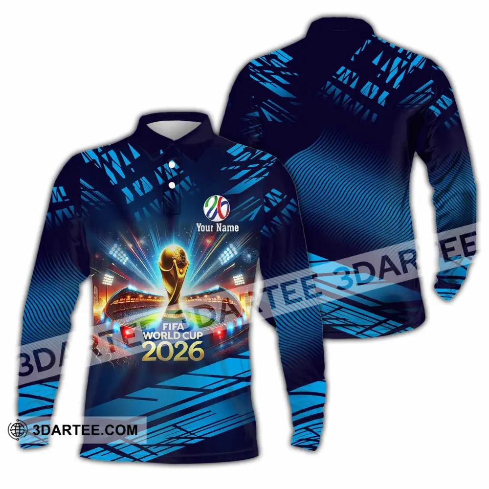 Unisex Shirt - Custom Fifa World Cup 2026 3D Shirt Long Sleeve Polo / S T-shirt