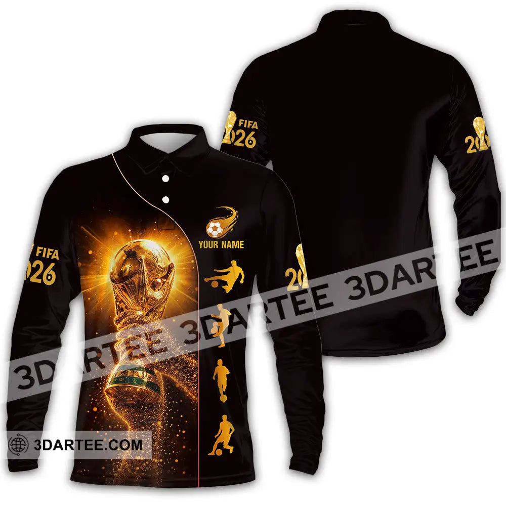 Unisex Shirt - Custom Fifa World Cup 2026 3D Shirt Long Sleeve Polo / S T-shirt