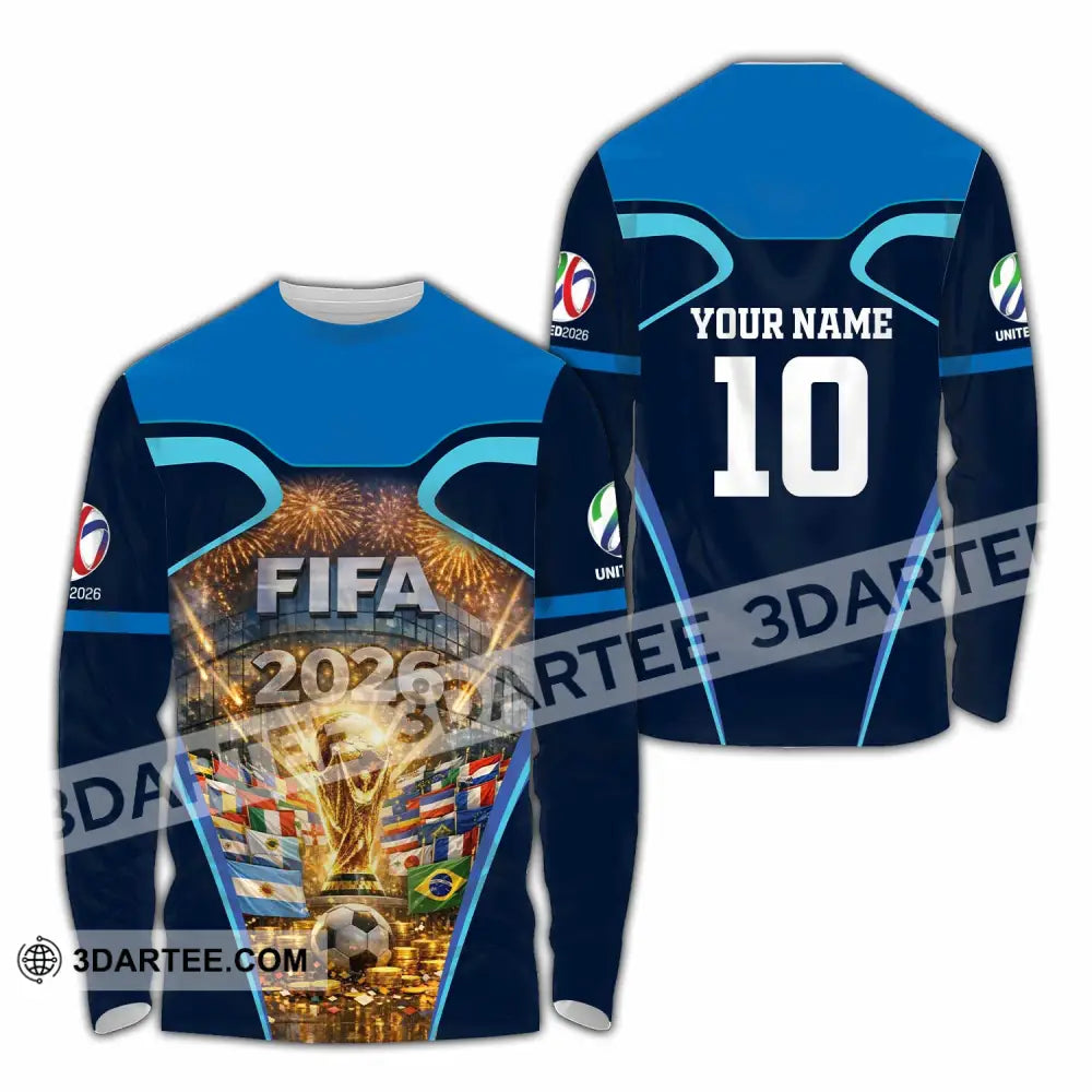 Unisex Shirt - Custom Fifa World Cup 2026 3D Shirt Long Sleeve Shirt / S T-shirt