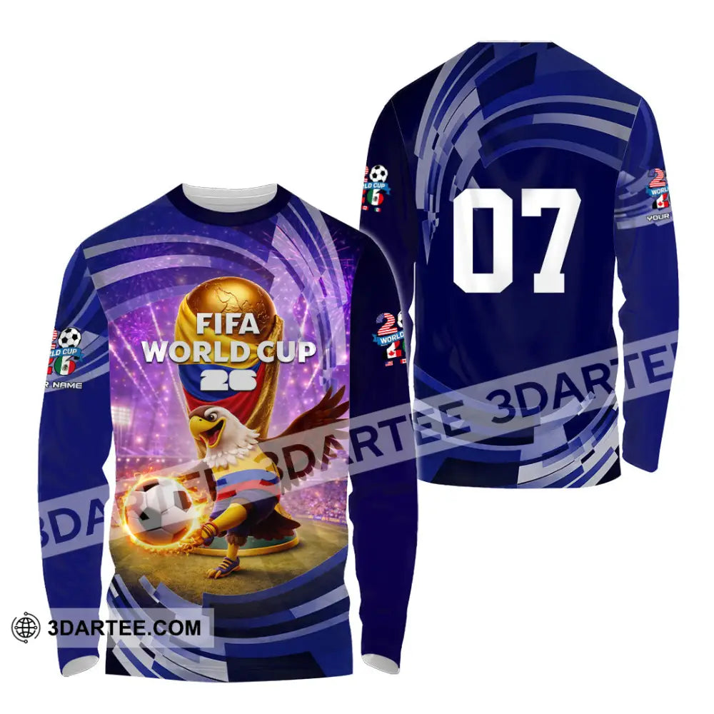 Unisex Shirt - Custom Fifa World Cup 2026 3D Shirt Long Sleeve Shirt / S T-shirt