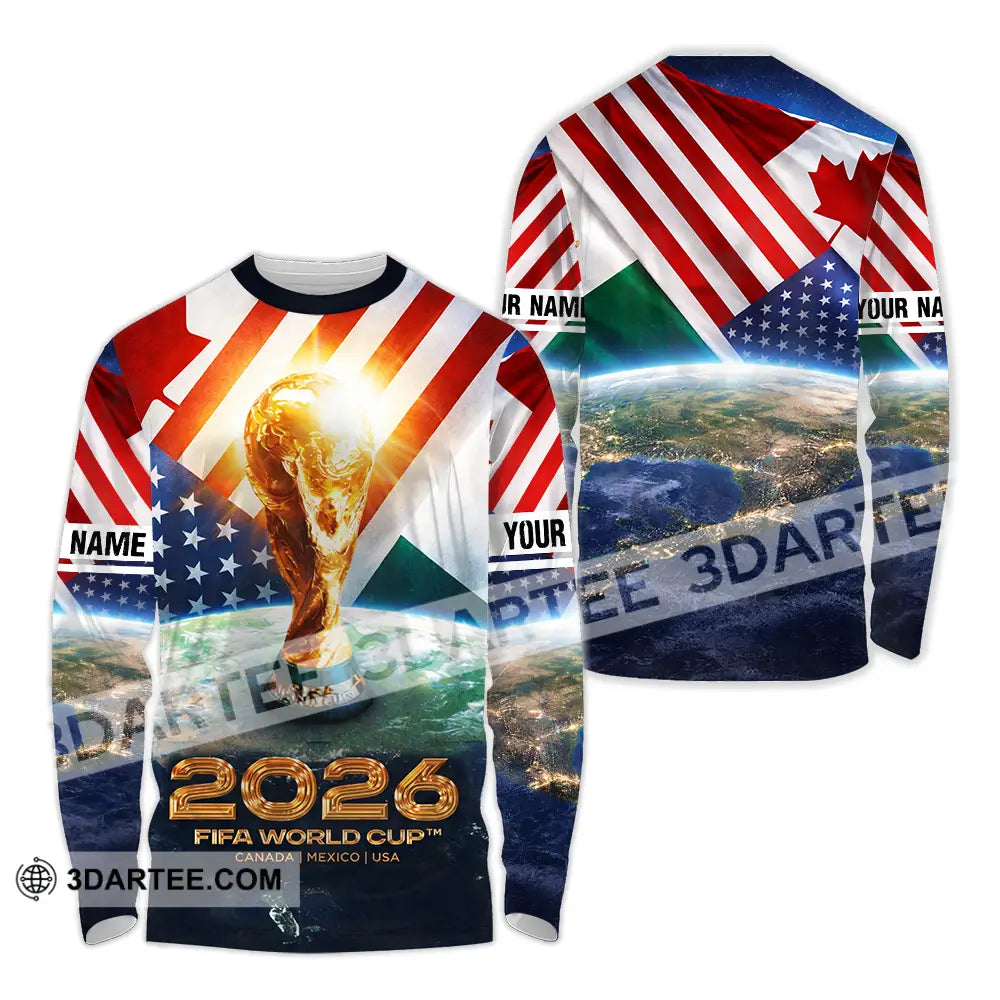 Unisex Shirt - Custom Fifa World Cup 2026 3D Shirt Long Sleeve Shirt / S T-shirt