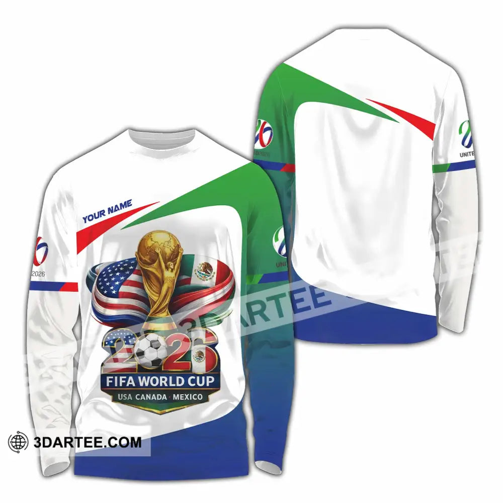 Unisex Shirt - Custom Fifa World Cup 2026 3D Shirt Long Sleeve Shirt / S T-shirt