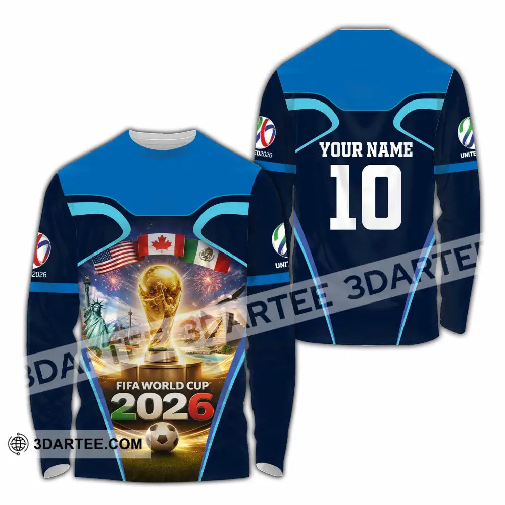 Unisex Shirt - Custom Fifa World Cup 2026 3D Shirt Long Sleeve Shirt / S T-shirt