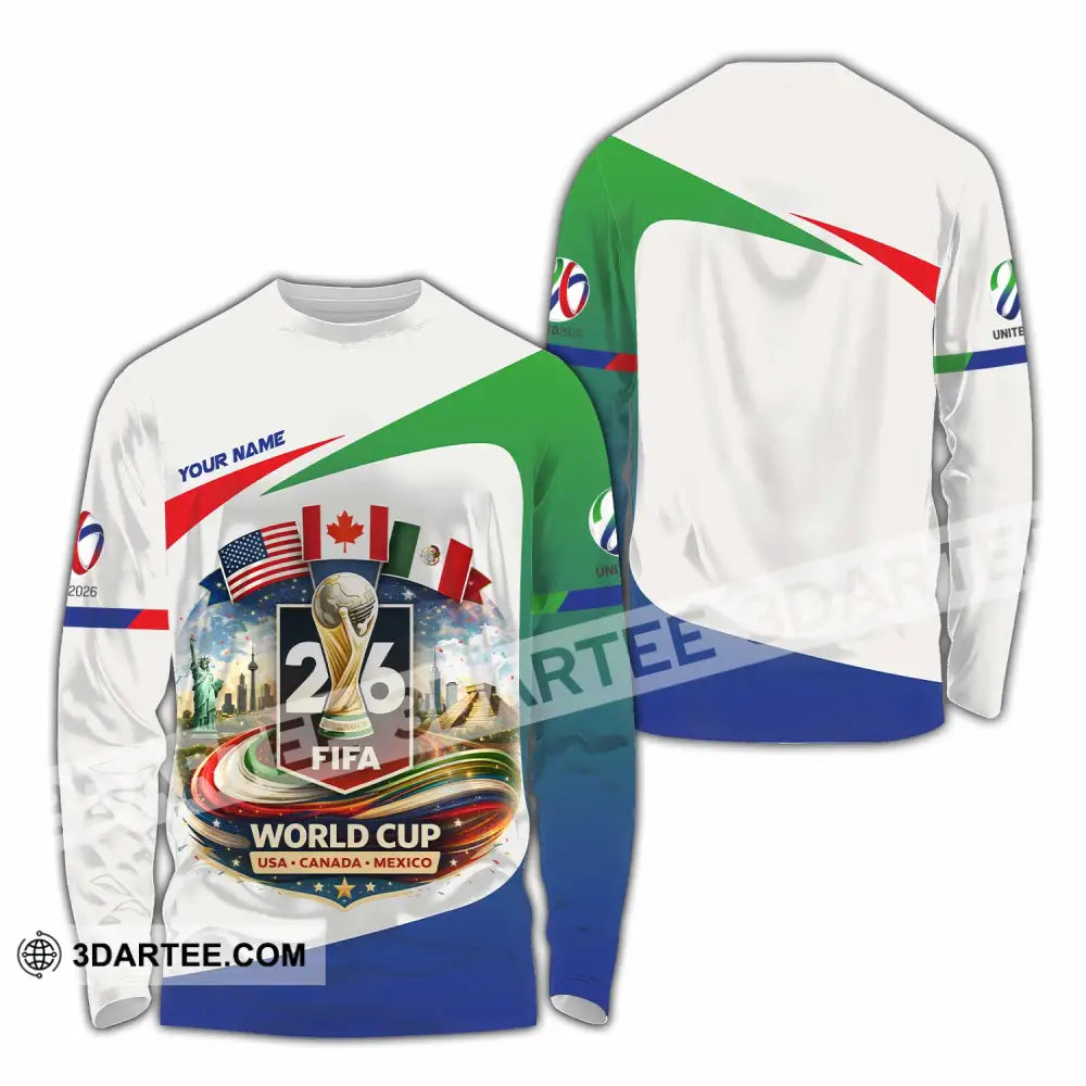 Unisex Shirt - Custom Fifa World Cup 2026 3D Shirt Long Sleeve Shirt / S T-shirt