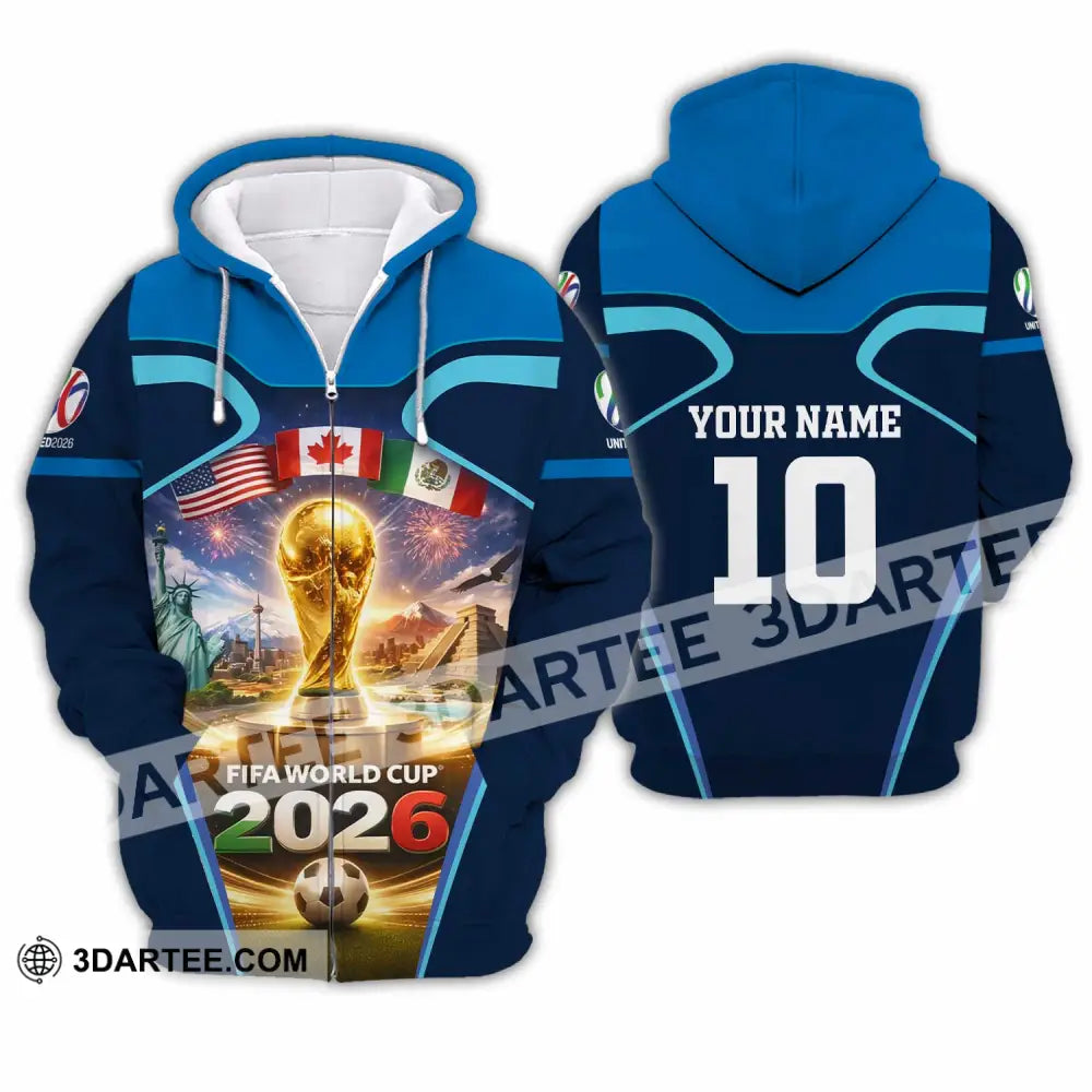 Unisex Shirt - Custom Fifa World Cup 2026 3D Shirt Zipper Hoodie / S T-shirt