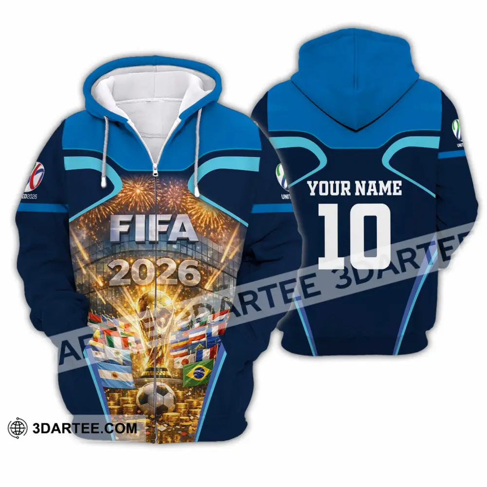 Unisex Shirt - Custom Fifa World Cup 2026 3D Shirt Zipper Hoodie / S T-shirt