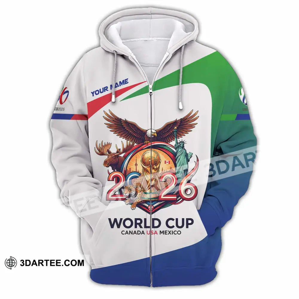 Unisex Shirt - Custom Fifa World Cup 2026 3D Shirt Zipper Hoodie / S T-shirt