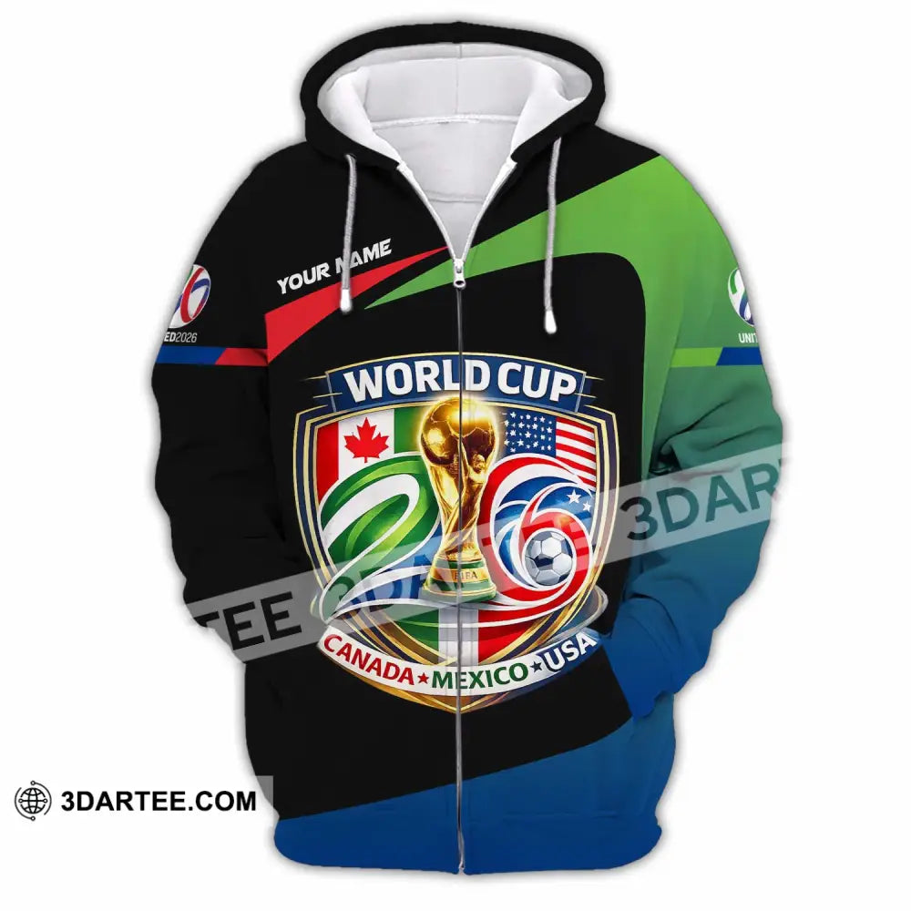Unisex Shirt - Custom Fifa World Cup 2026 3D Shirt Zipper Hoodie / S T-shirt