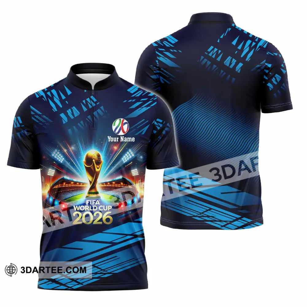 Unisex Shirt - Custom Fifa World Cup 2026 3D Shirt Zipper Polo Shirt / S T-shirt