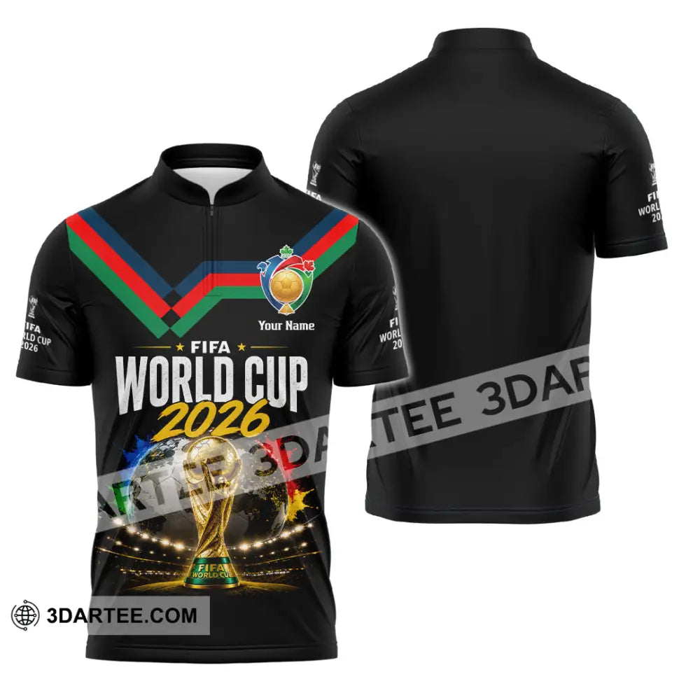 Unisex Shirt - Custom FIFA World Cup 2026 Shirt - Zipper Polo Shirt / S - T-shirt