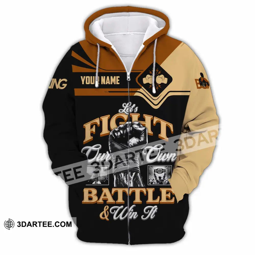 Unisex Shirt - Custom Fight Our Own Battles And Win Shirt Zipper Hoodie / S T-shirt
