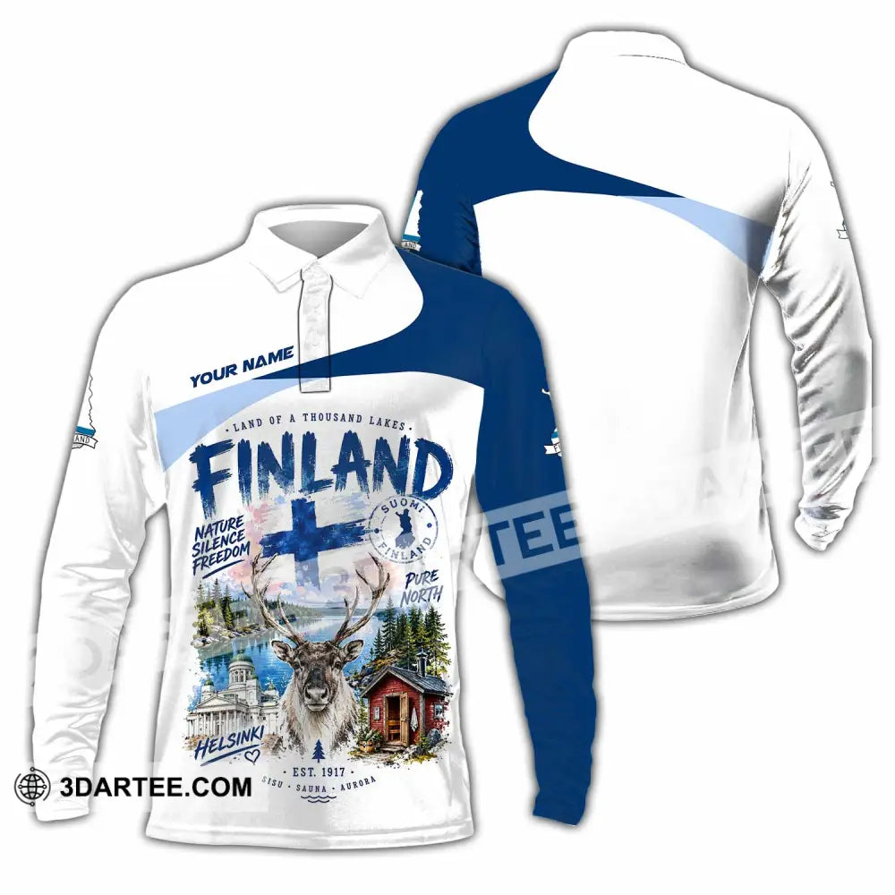 Unisex Shirt - Custom Finland Shirt - Long Sleeve Polo / S - T-shirt