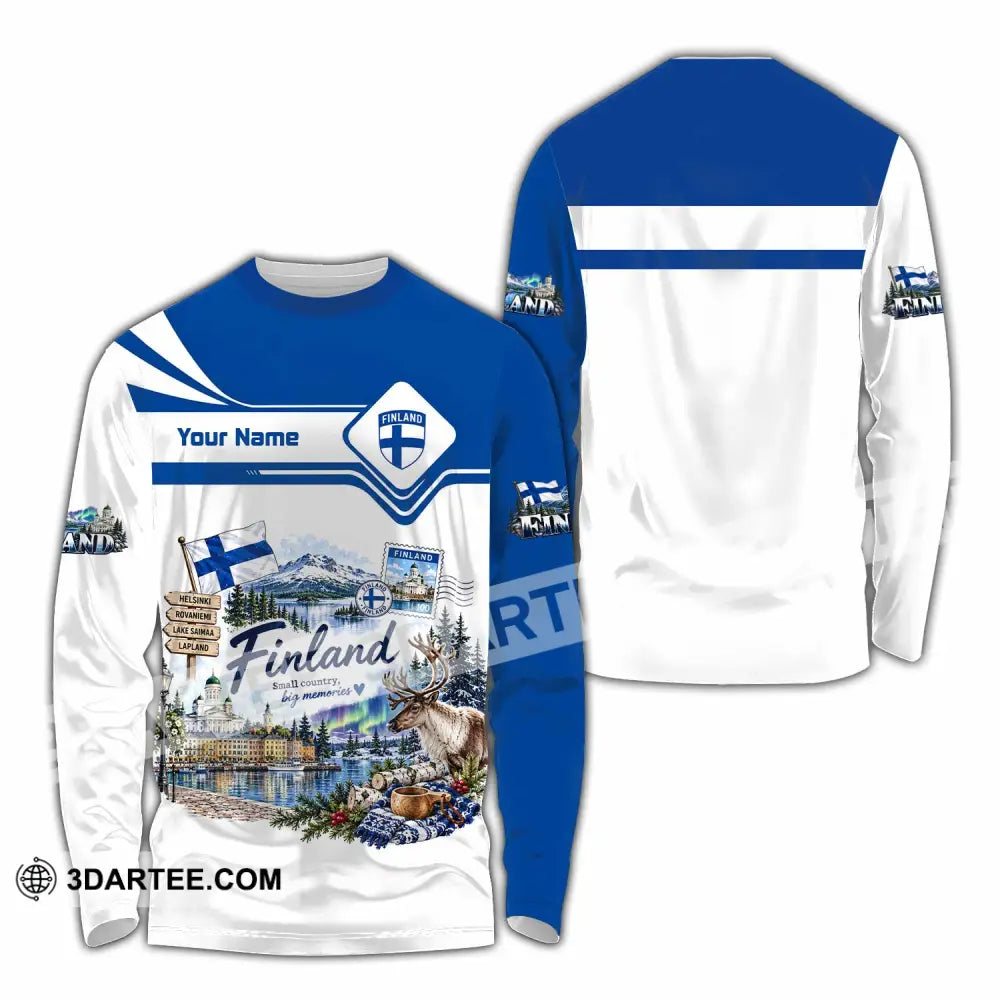 Unisex Shirt - Custom Finland Shirt - Long Sleeve Shirt / S - T-shirt