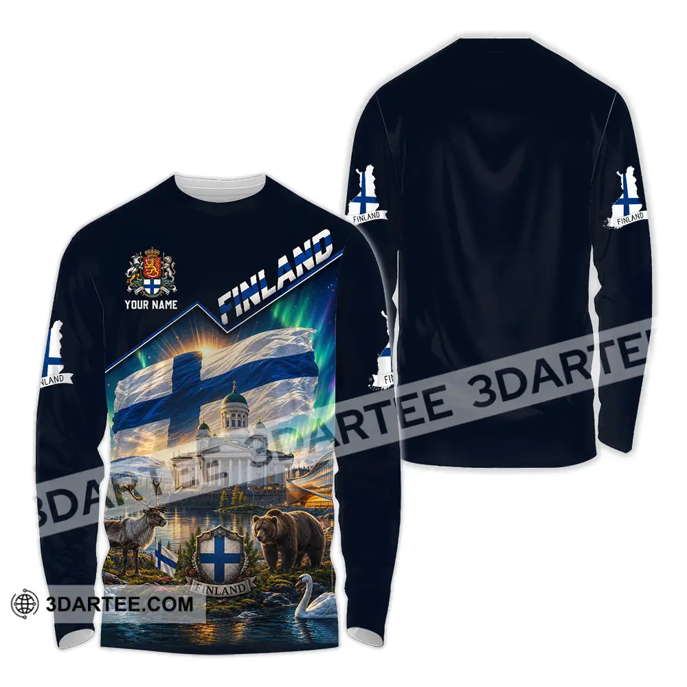 Unisex Shirt - Custom Finland Shirt - Long Sleeve Shirt / S - T-shirt