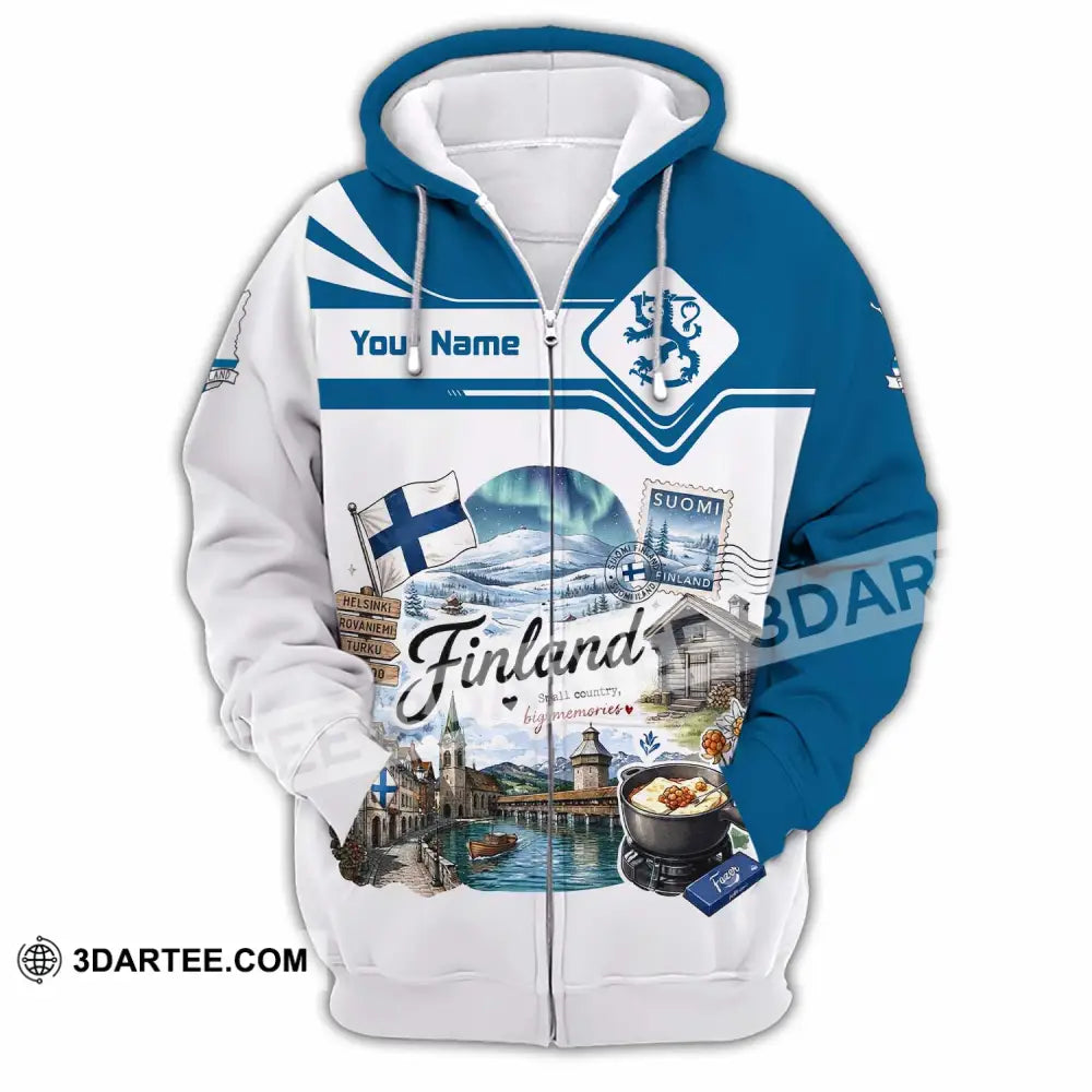 Unisex Shirt - Custom Finland Shirt - Zipper Hoodie / S - T-shirt