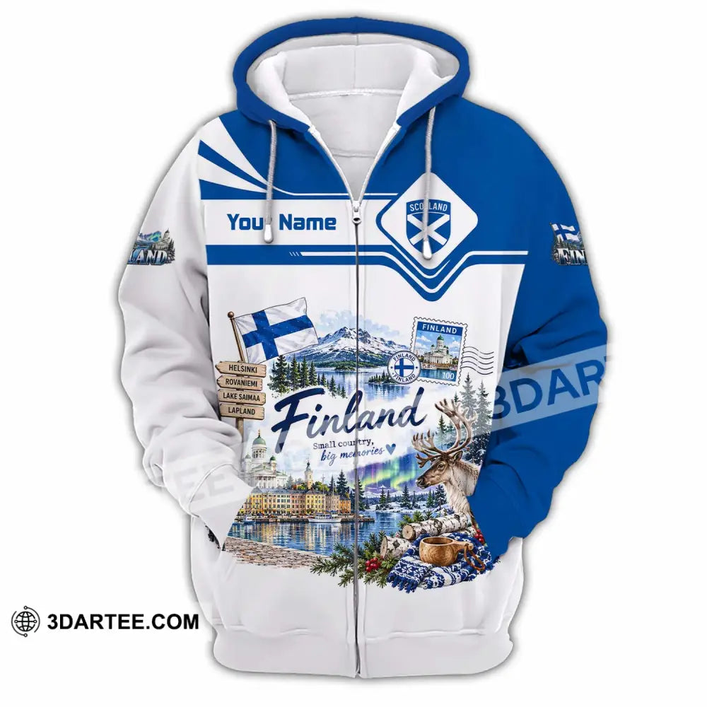 Unisex Shirt - Custom Finland Shirt - Zipper Hoodie / S - T-shirt