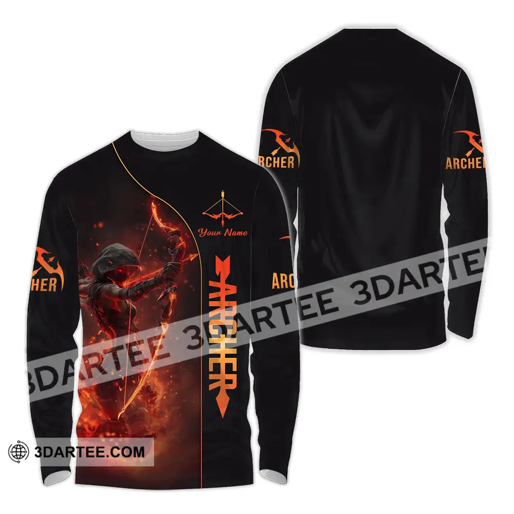 Unisex Shirt - Custom Fire Archery Shirt Long Sleeve Shirt / S T-shirt