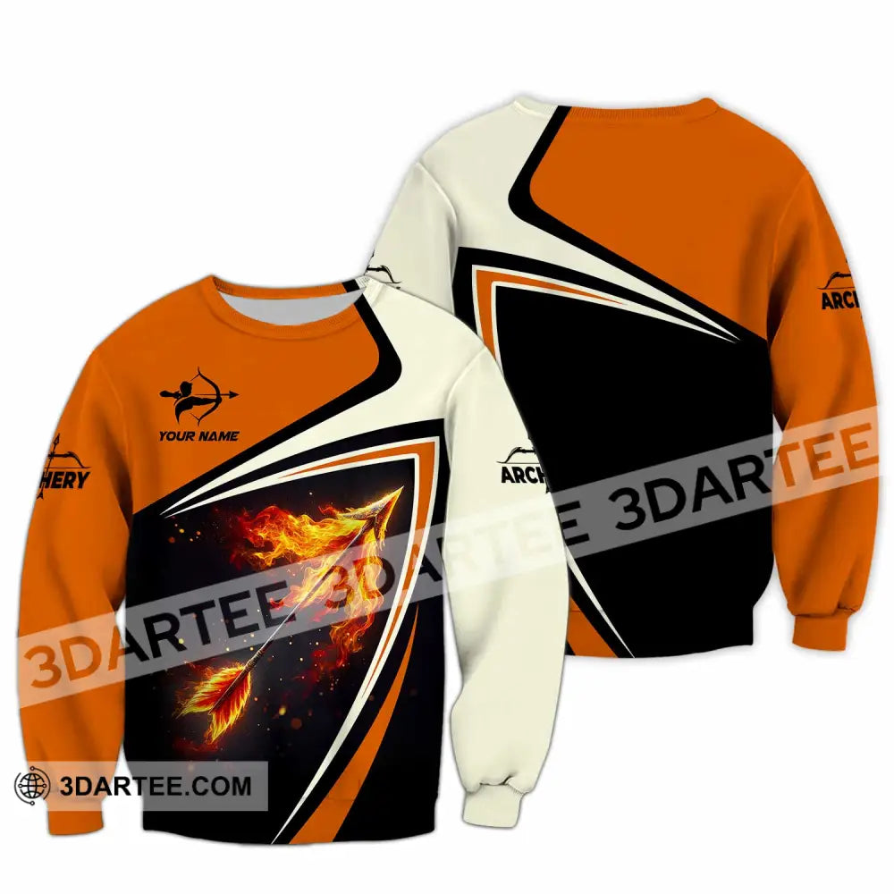 Unisex Shirt - Custom Fire Archery Lover Shirt Long Sleeve / S T-shirt