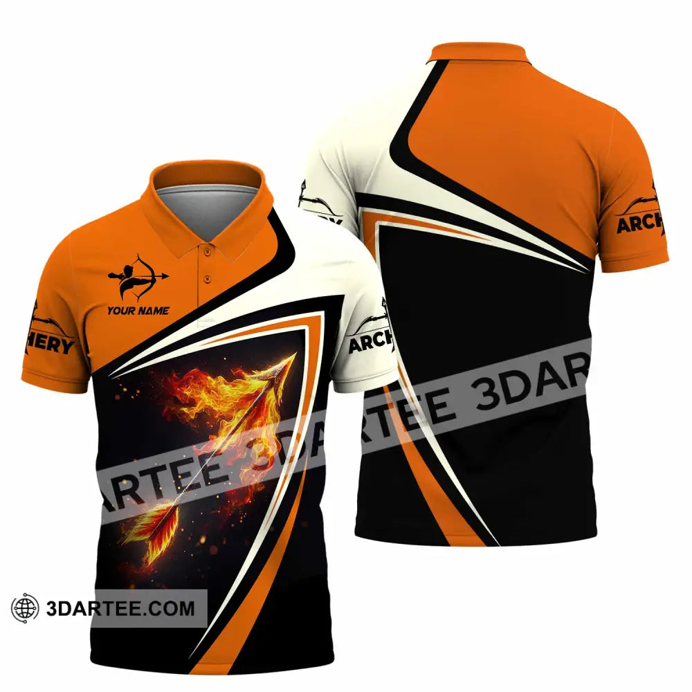 Unisex Shirt - Custom Fire Archery Lover Shirt Polo Shirt / S T-shirt