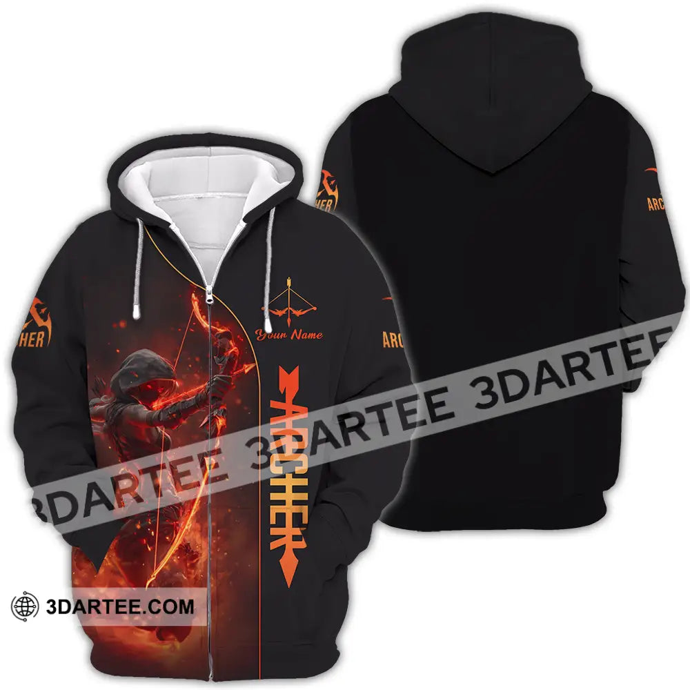 Unisex Shirt - Custom Fire Archery Shirt Zipper Hoodie / S T-shirt