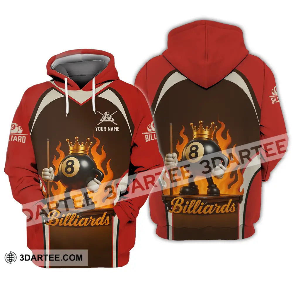 Unisex Shirt - Custom Fire Billiard Shirt Hoodie / S T-shirt