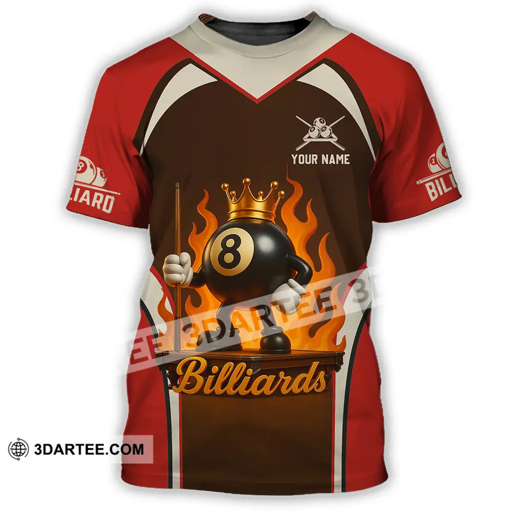 Unisex Shirt - Custom Fire Billiard Shirt T-Shirt / S T-shirt