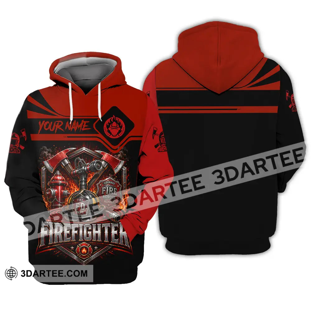 Unisex Shirt - Custom Fire Fighter Shirt - Hoodie / S - T-shirt